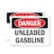 Signmission Unleaded Gasoline, 14 in W x Rectangle, Plastic OS-2PACK-DS-P-1014-L-1281 - alternate 1